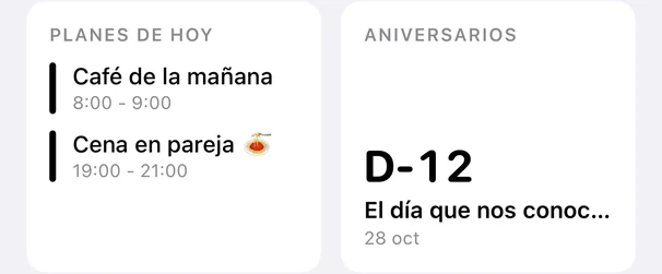 Tarjeta de aniversario en Inicio: D-12, el día en que nos conocimos, 28 de octubre