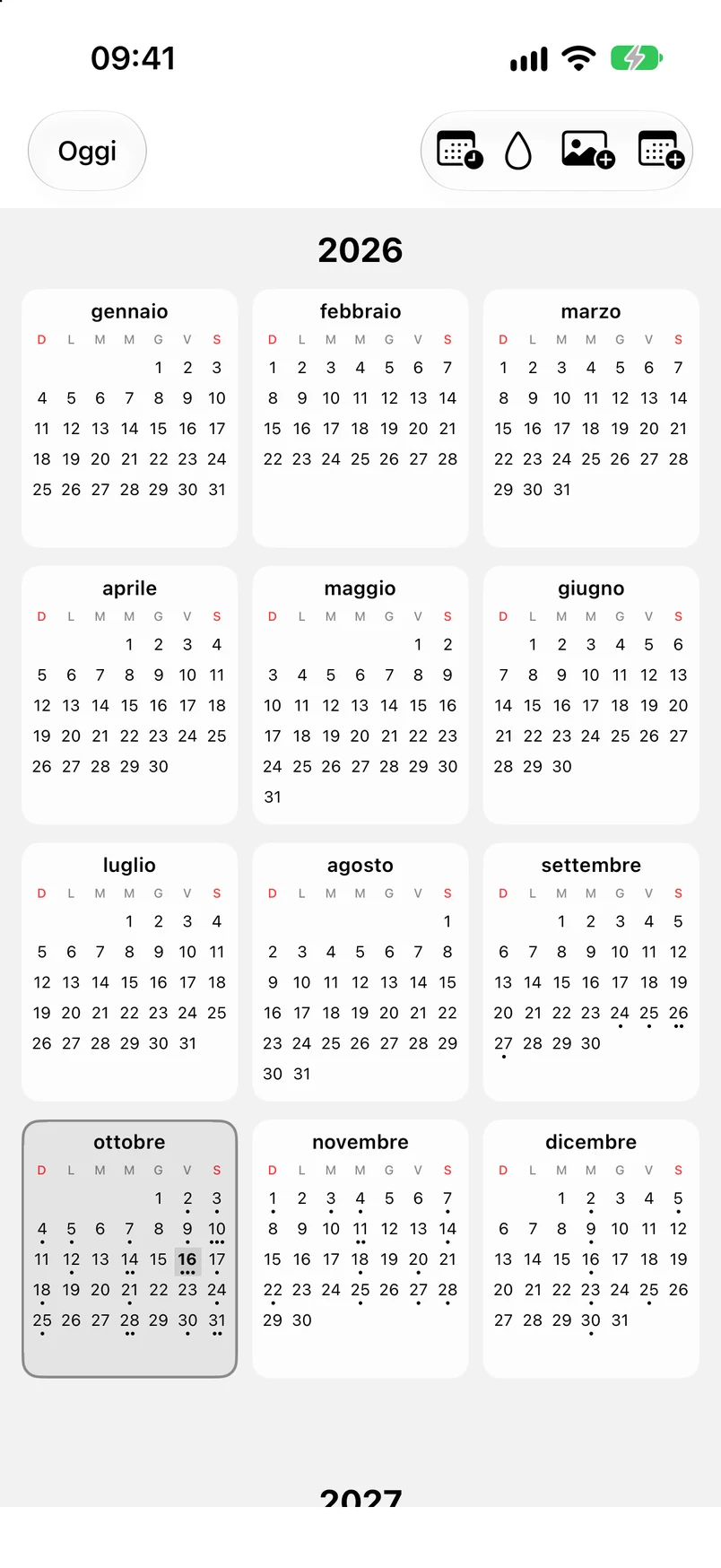 Vista annuale del 2026