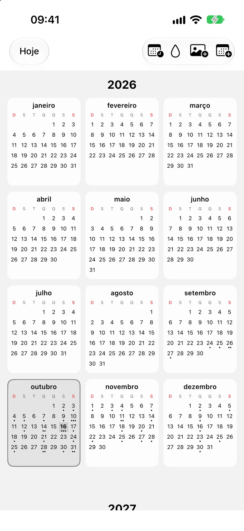 Visão anual de 2026